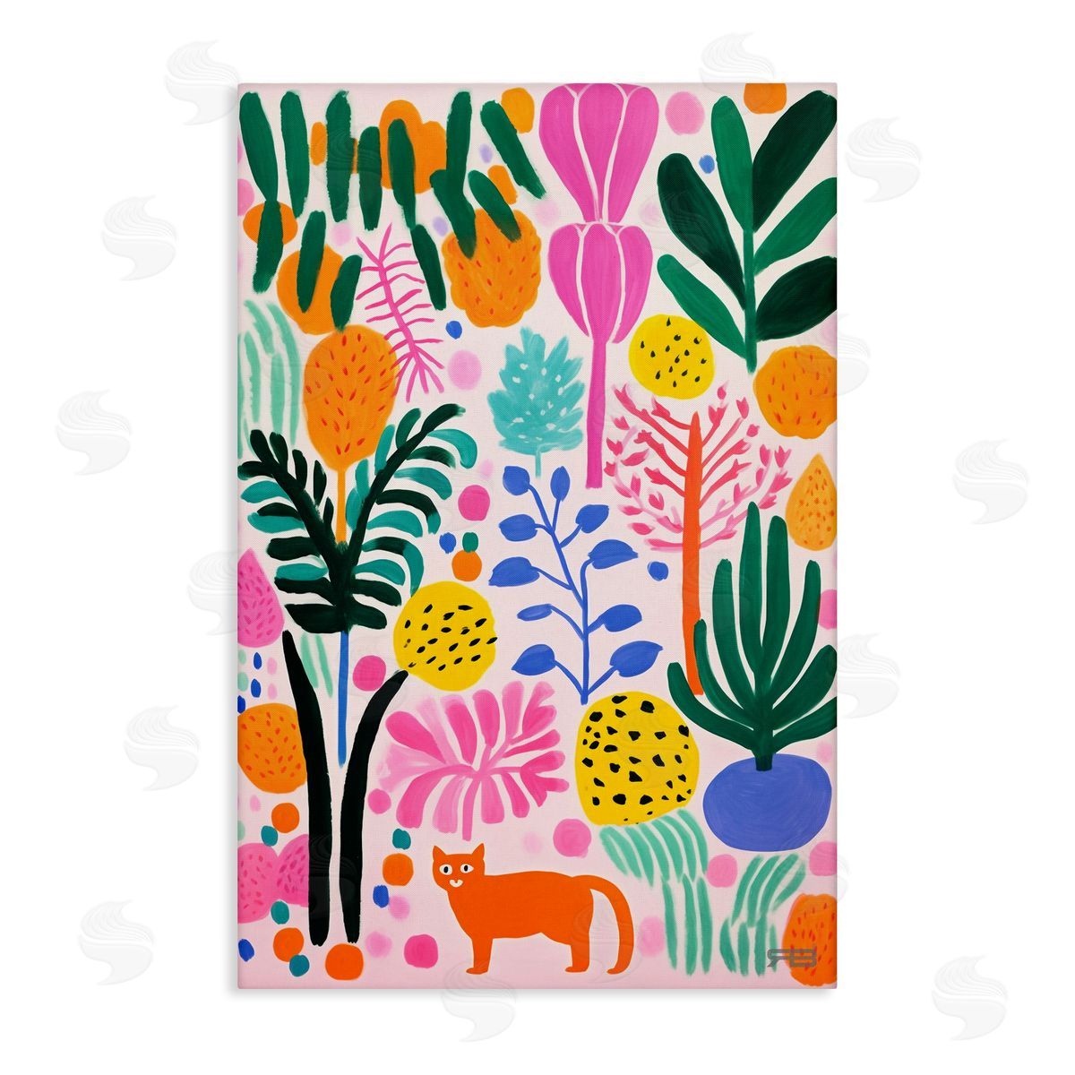 Fun Botanical Tropics Canvas Wall Art, Home Decor by Roozbeh Bahramali
