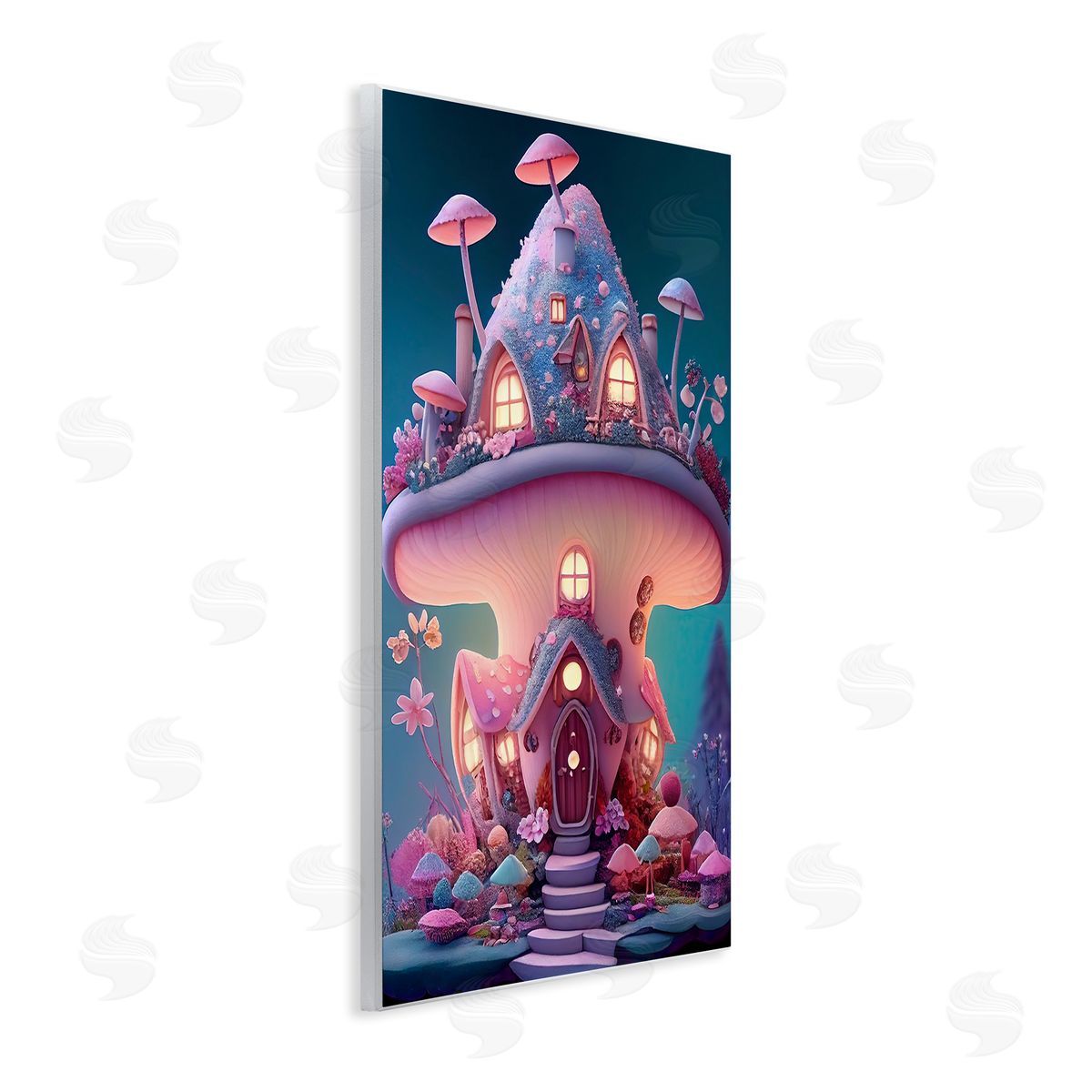 Mystical Mushroom House Wood Plaque Wall Art, Home Decor by Sasha