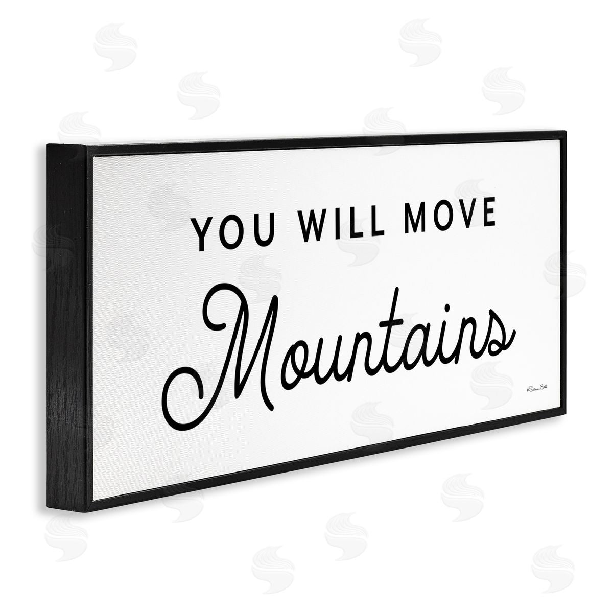You Will Move Mountains Black Frame Print Wall Art, Home Decor by Susan Ball