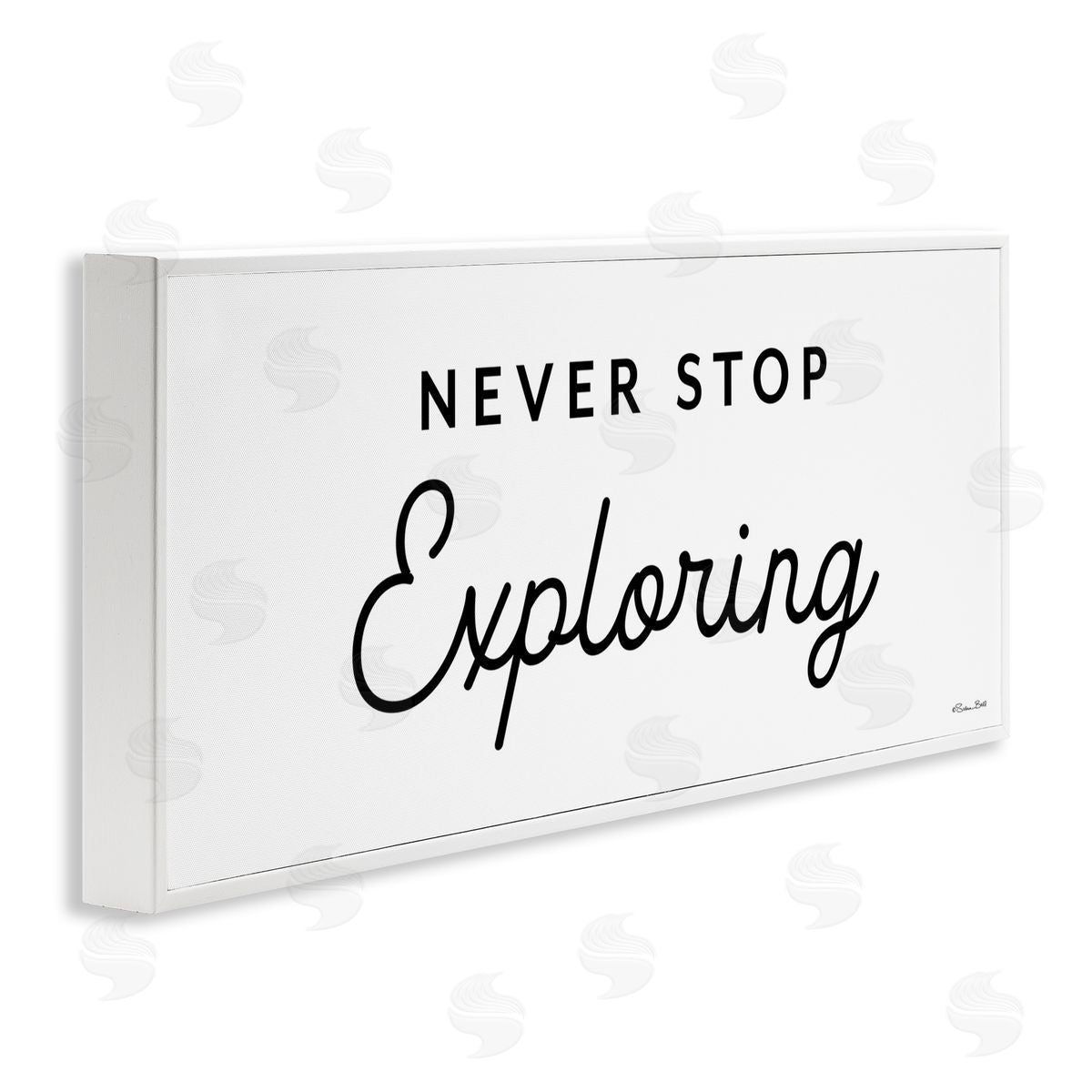 Never Stop Exploring White Frame Print Wall Art, Home Decor by Susan Ball