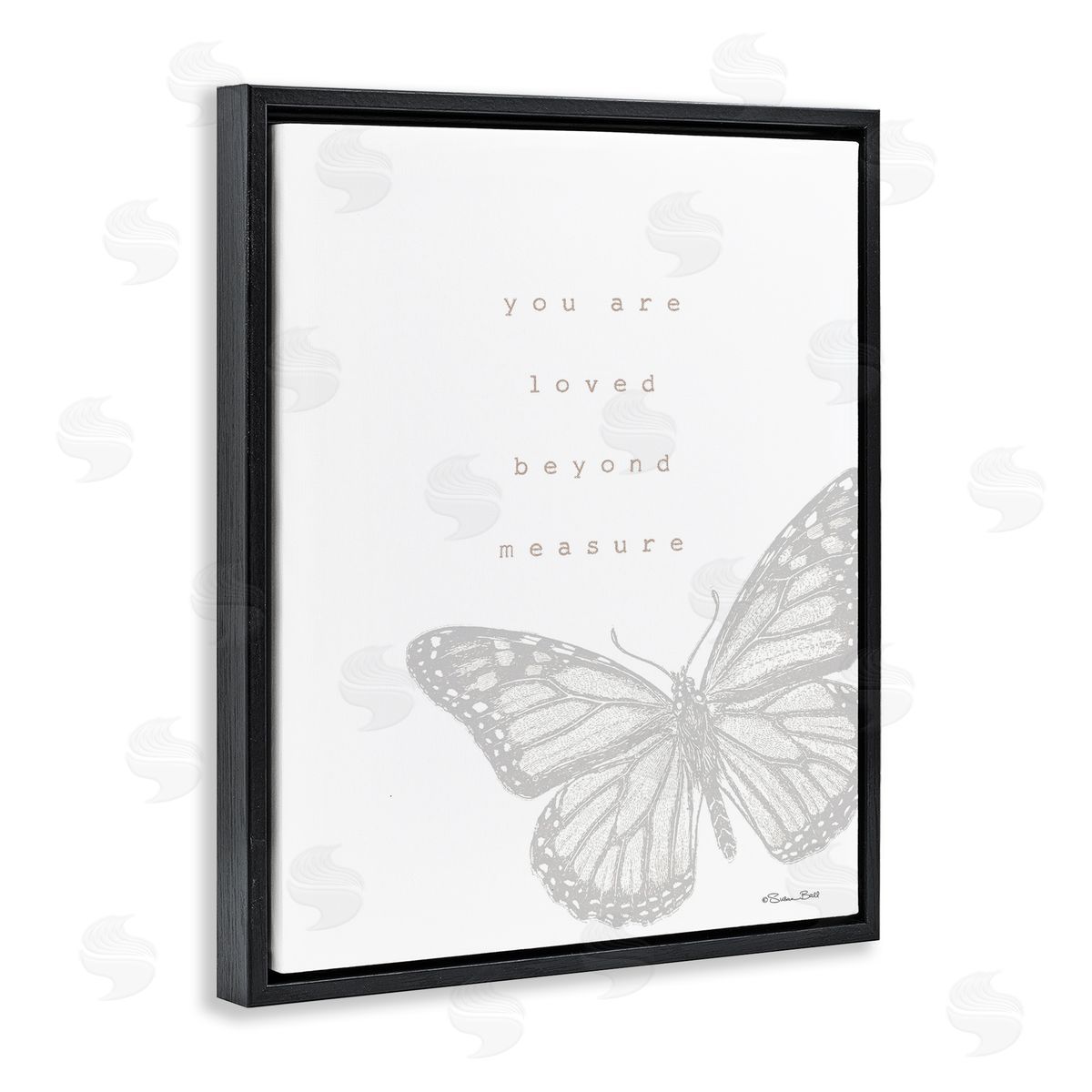 Loved Beyond Measure Black Floating Frame Canvas Wall Art, Home Decor by Susan Ball