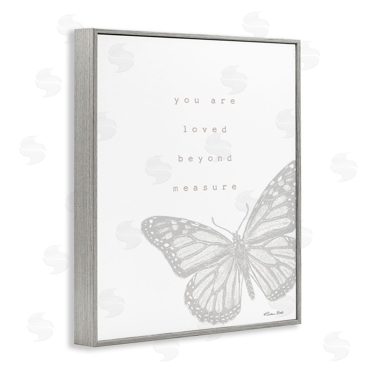 Loved Beyond Measure Grey Frame Print Wall Art, Home Decor by Susan Ball