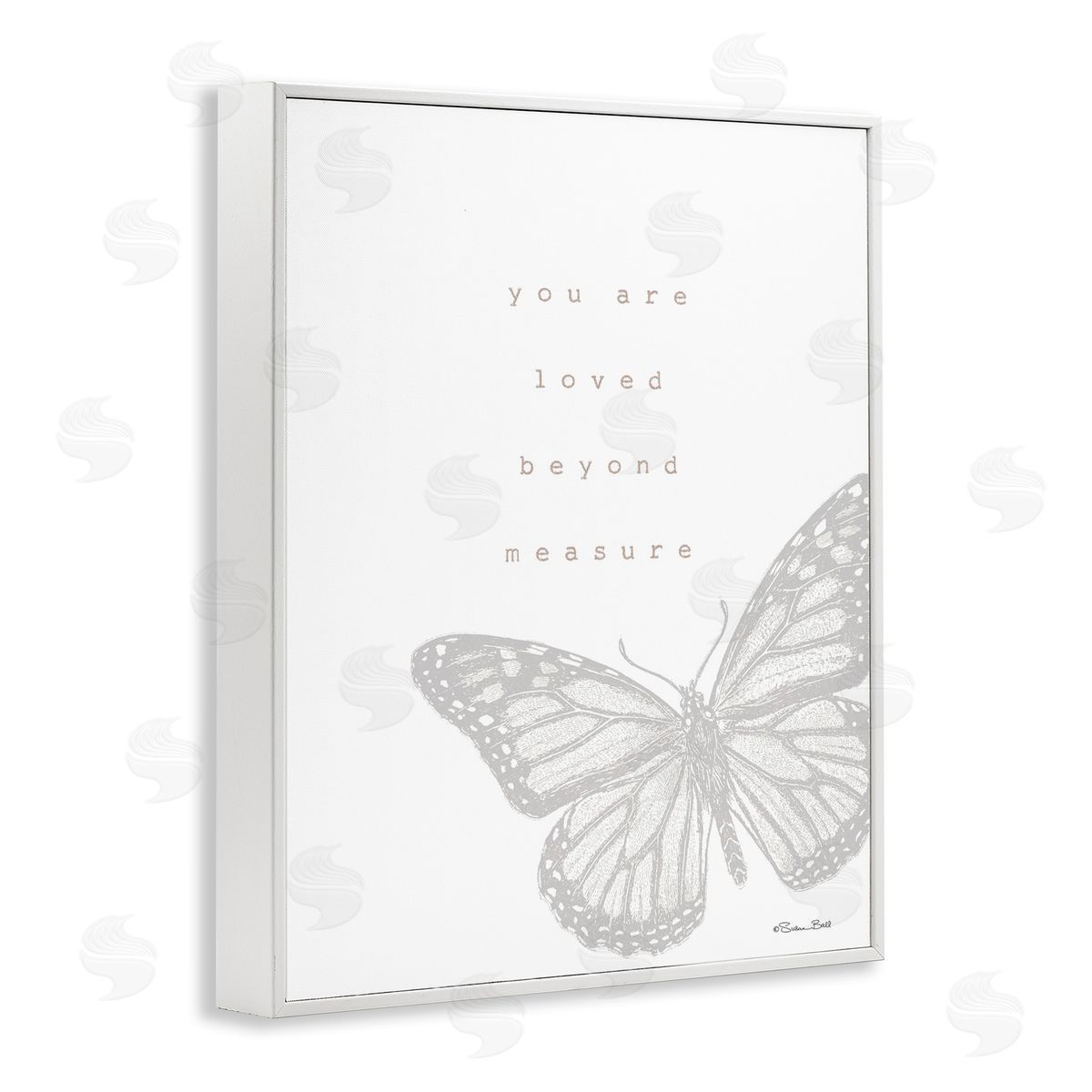 Loved Beyond Measure White Frame Print Wall Art, Home Decor by Susan Ball