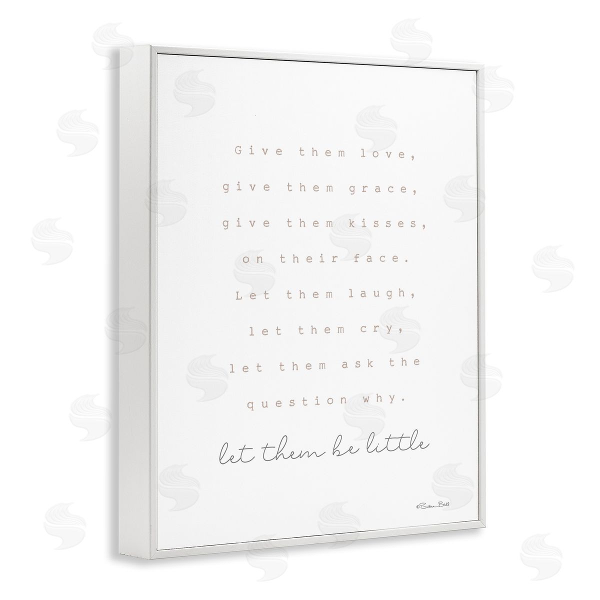 Let Them Be Little White Frame Print Wall Art, Home Decor by Susan Ball