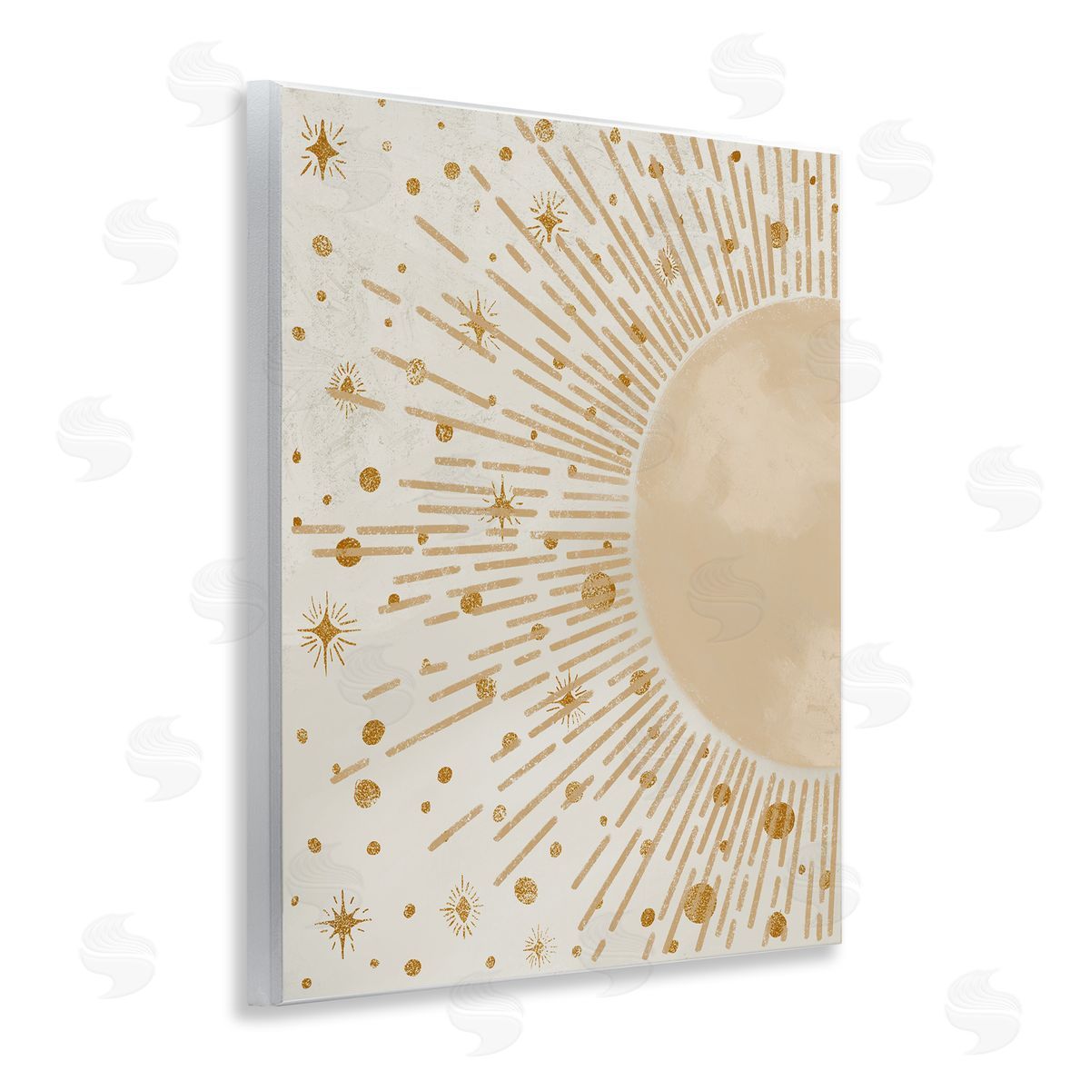 Starry Sun Rays Wood Plaque Wall Art, Home Decor by Elizabeth Medley