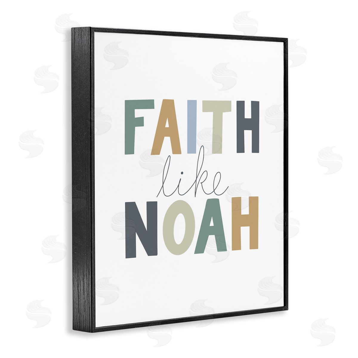 Faith Like Noah Black Frame Print Wall Art, Home Decor by Tara Moss