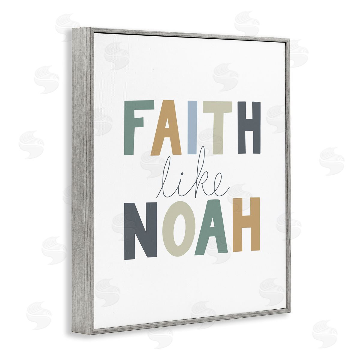 Faith Like Noah Grey Frame Print Wall Art, Home Decor by Tara Moss