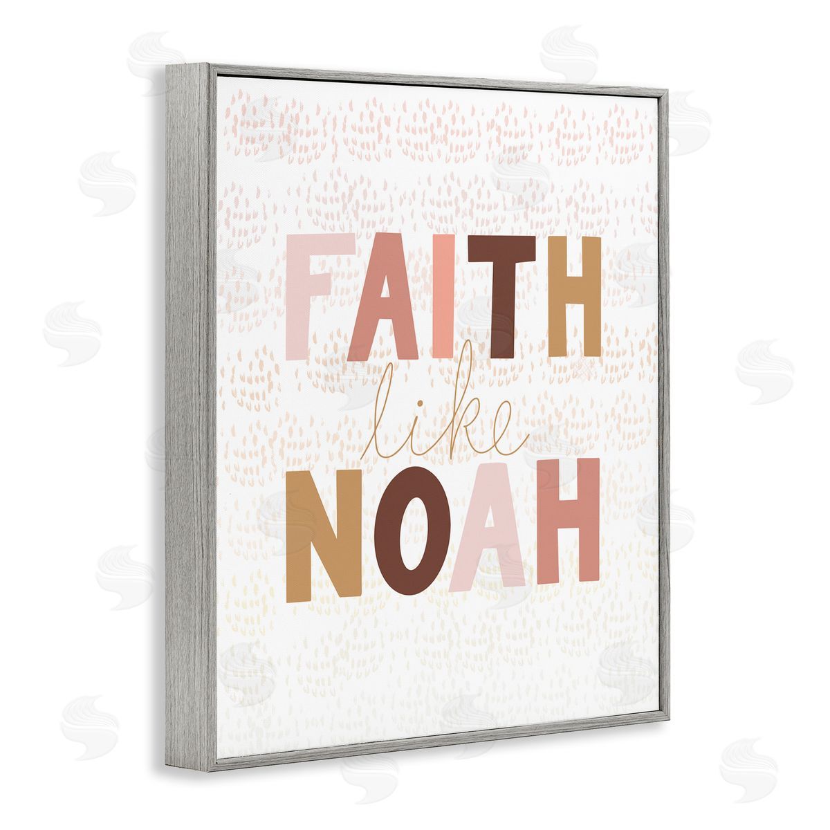 Pastel Faith Like Noah's Grey Frame Print Wall Art, Home Decor by Tara Moss