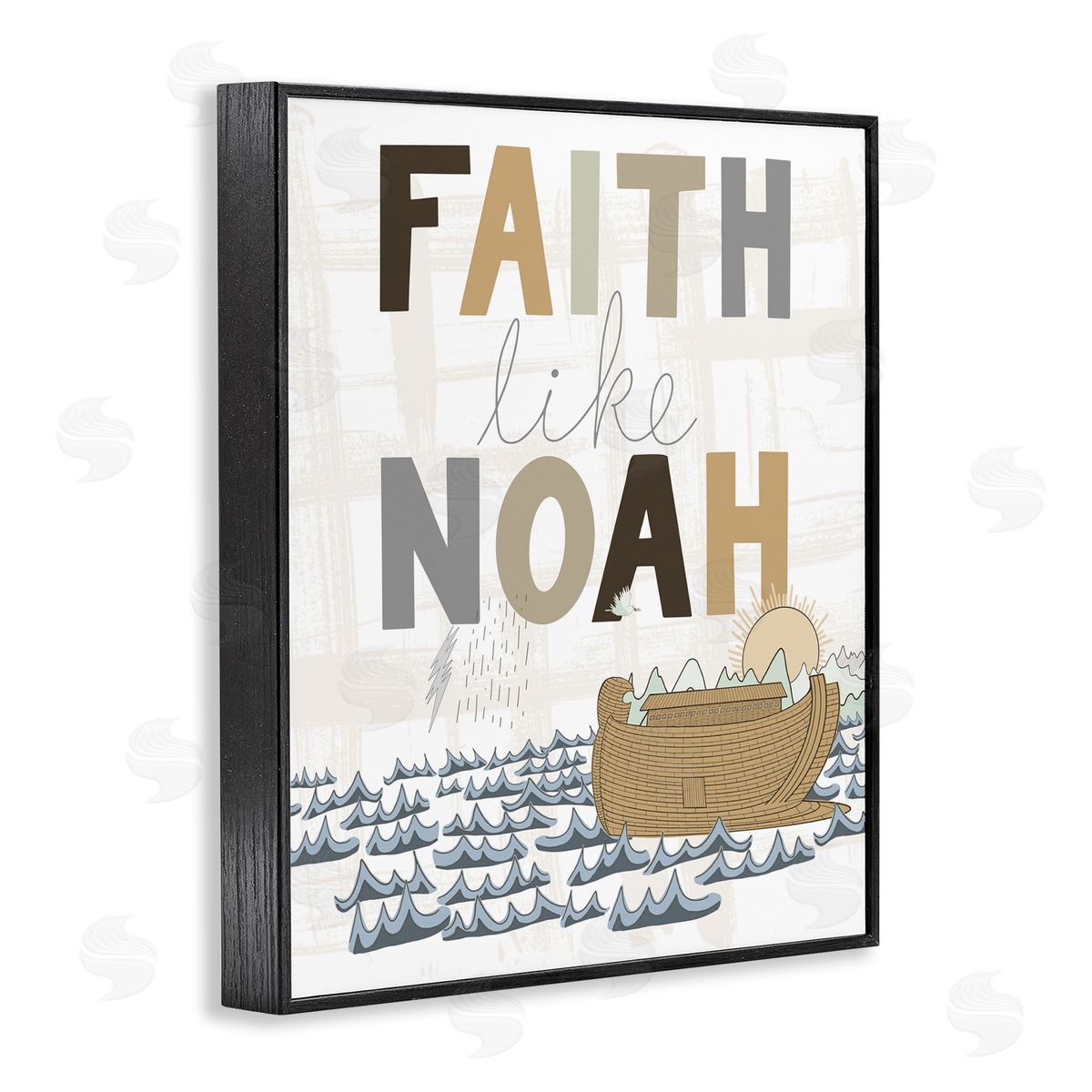 Noah's Ark Proverb Black Frame Print Wall Art, Home Decor by Tara Moss