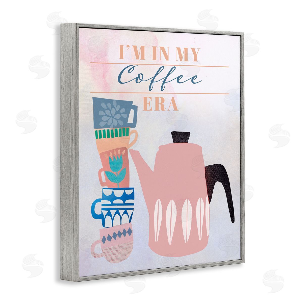 My Coffee Era Grey Frame Print Wall Art, Home Decor by Jen Bucheli