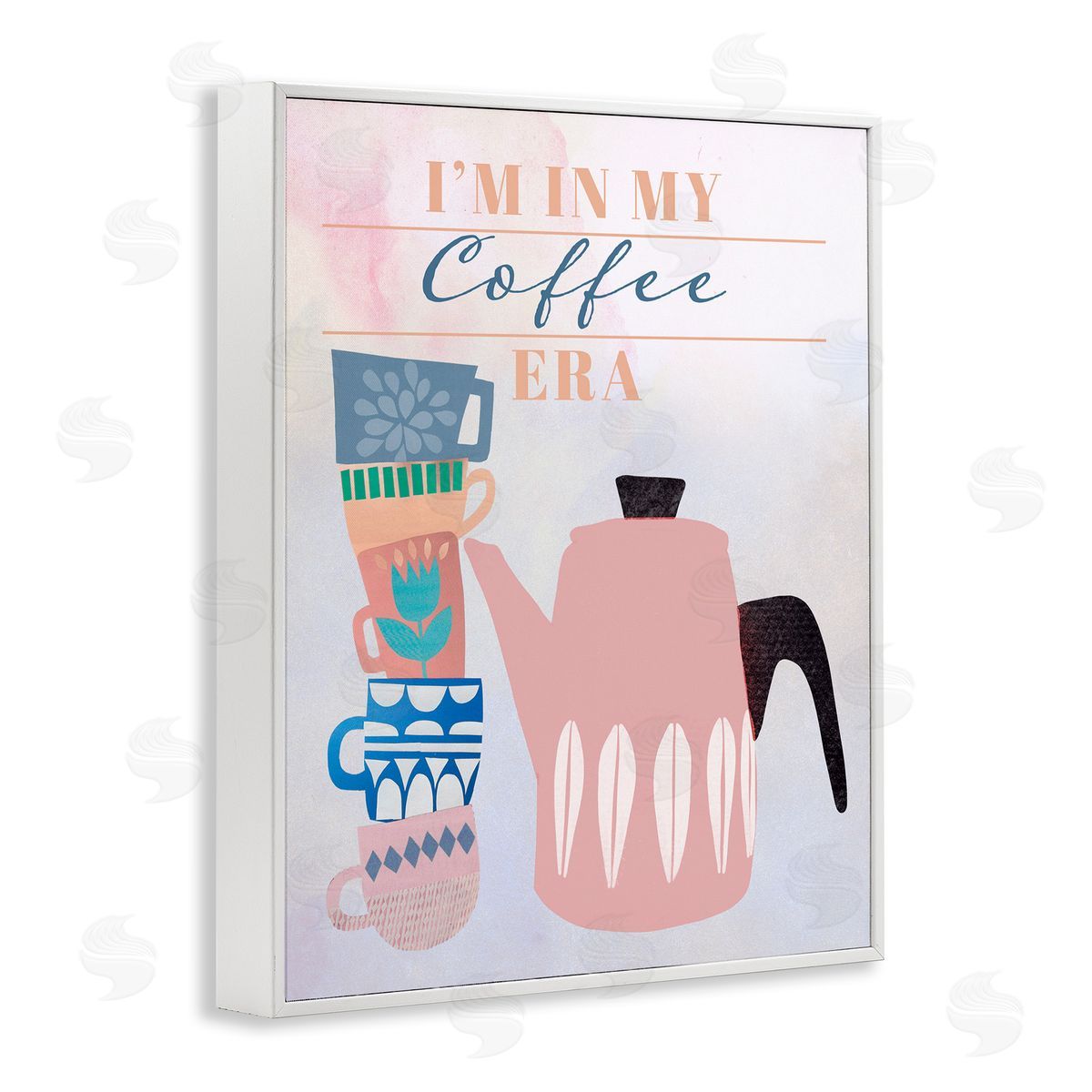 My Coffee Era White Frame Print Wall Art, Home Decor by Jen Bucheli