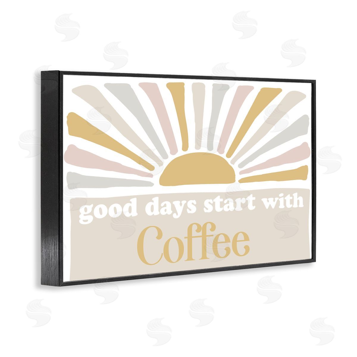 Good Days Coffee Black Frame Print Wall Art, Home Decor by Elizabeth Medley