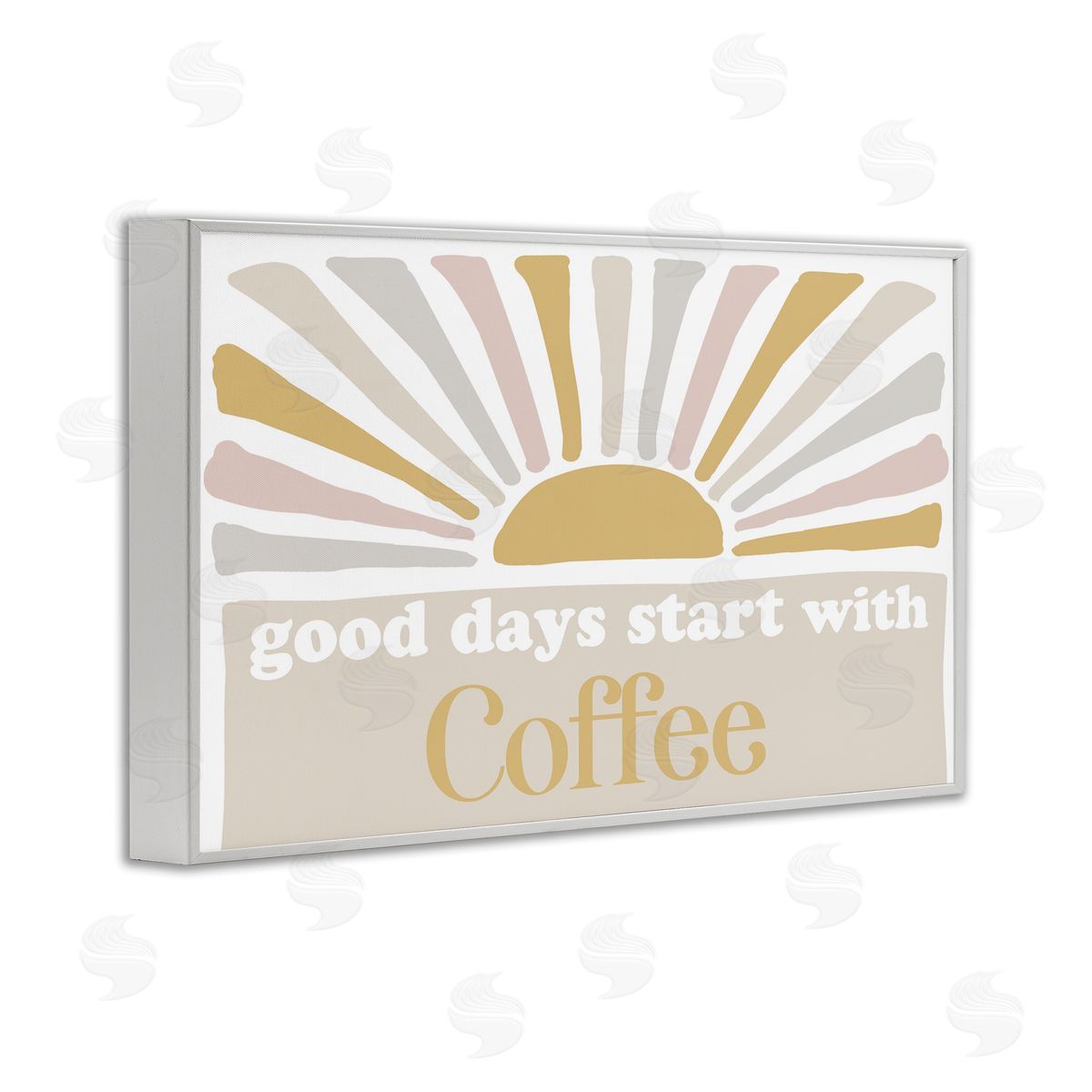 Good Days Coffee White Frame Print Wall Art, Home Decor by Elizabeth Medley