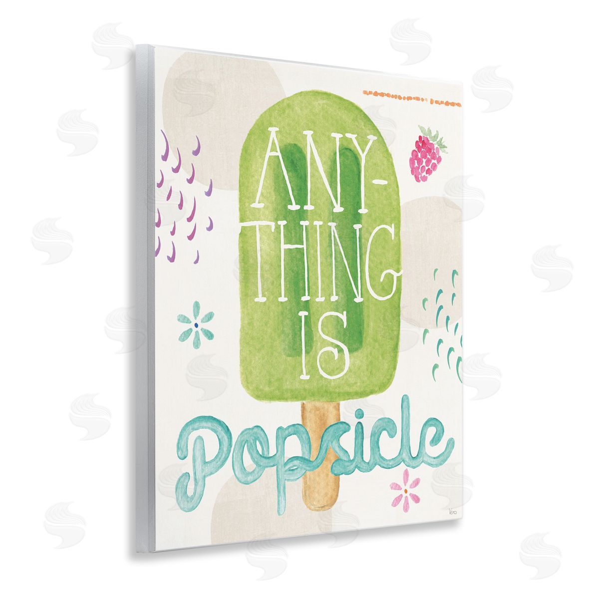 Uplifting Summer Phrase Wood Plaque Wall Art, Home Decor by Veronique Charron