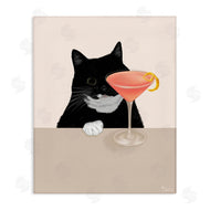 Tara Royle | Cat and Pink Cocktail