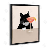 Tara Royle | Cat and Pink Cocktail