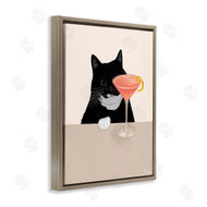 Tara Royle | Cat and Pink Cocktail
