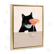 Tara Royle | Cat and Pink Cocktail