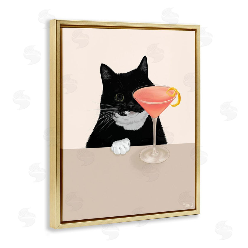 Tara Royle | Cat and Pink Cocktail