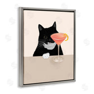 Tara Royle | Cat and Pink Cocktail