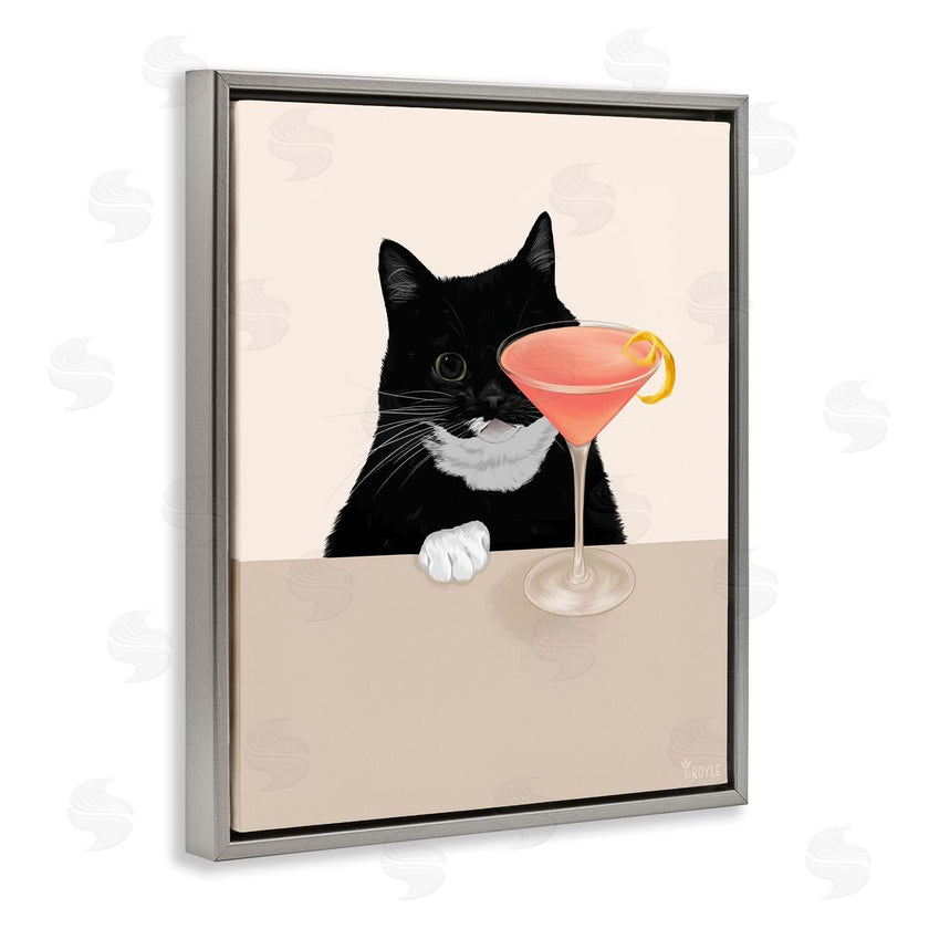 Tara Royle | Cat and Pink Cocktail