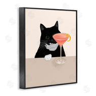 Tara Royle | Cat and Pink Cocktail