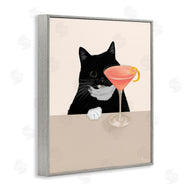 Tara Royle | Cat and Pink Cocktail