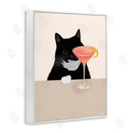 Tara Royle | Cat and Pink Cocktail