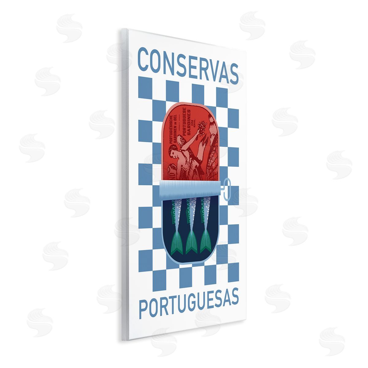 Portuguese Canned Fish Wood Plaque Wall Art, Home Decor by Victoria Barnes