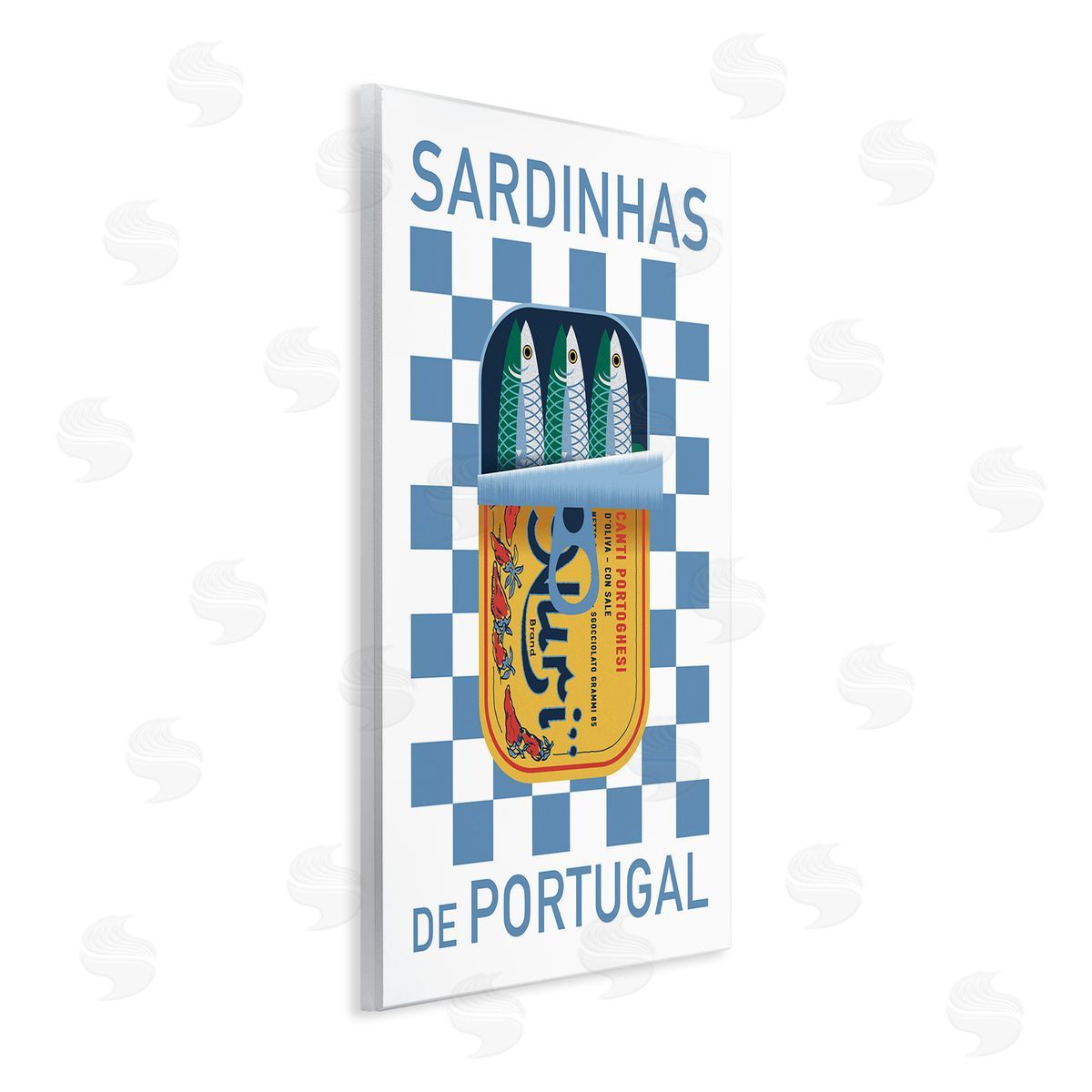 Portuguese Sardines Can Wood Plaque Wall Art, Home Decor by Victoria Barnes