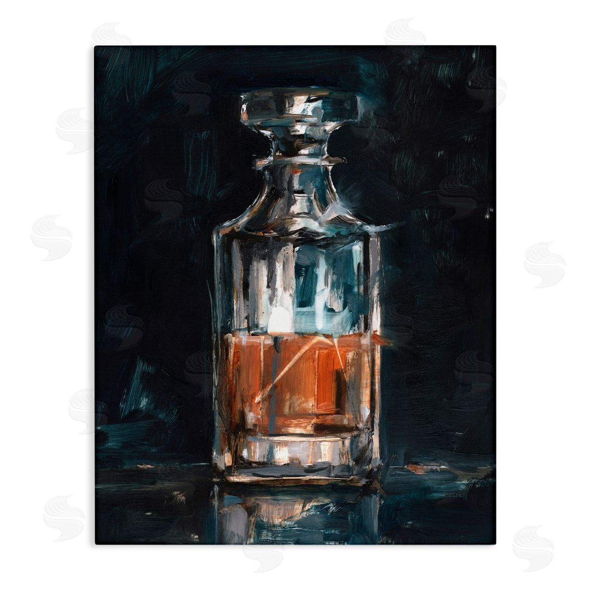 Bar Whiskey Decanter Canvas Wall Art, Home Decor by Ethan Harper