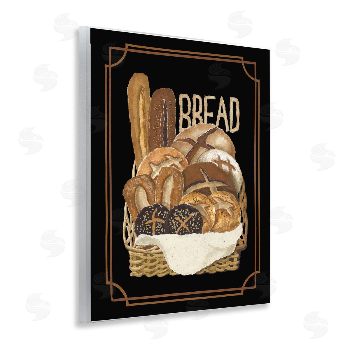Traditional Bread Basket Wood Plaque Wall Art, Home Decor by Nancy Overton