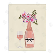 Chen Alyesh | Floral Champagne and Glass