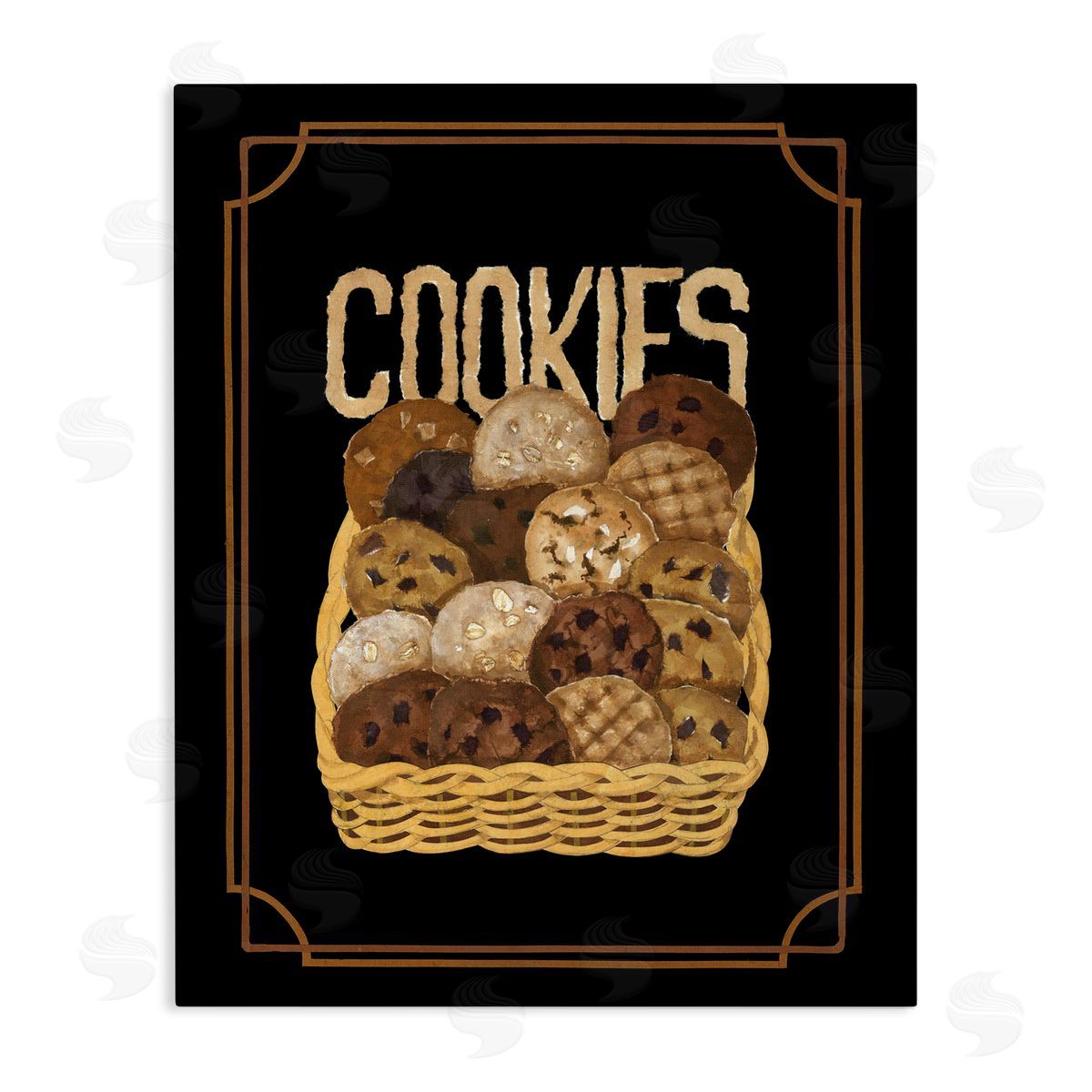 Assorted Cookie Basket Canvas Wall Art, Home Decor by Nancy Overton