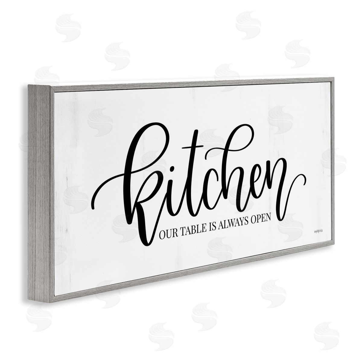 Kitchen Always Open Grey Frame Print Wall Art, Home Decor by Imperfect Dust