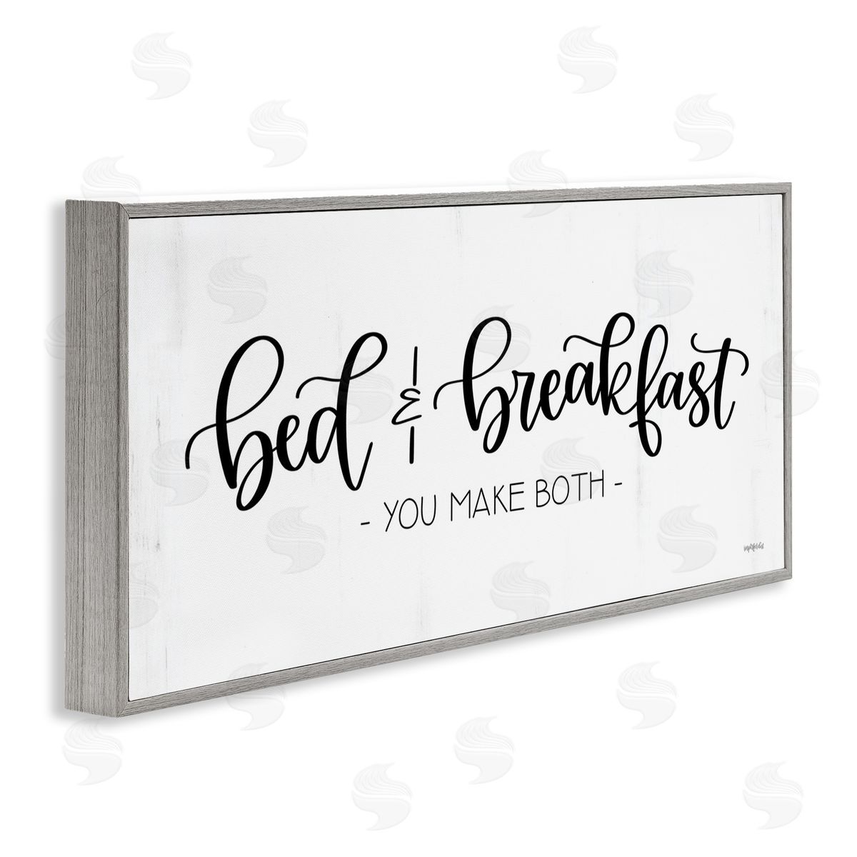 Bed and Breakfast Make Both Grey Frame Print Wall Art, Home Decor by Imperfect Dust