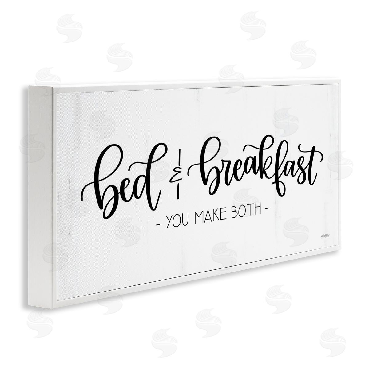 Bed and Breakfast Make Both White Frame Print Wall Art, Home Decor by Imperfect Dust