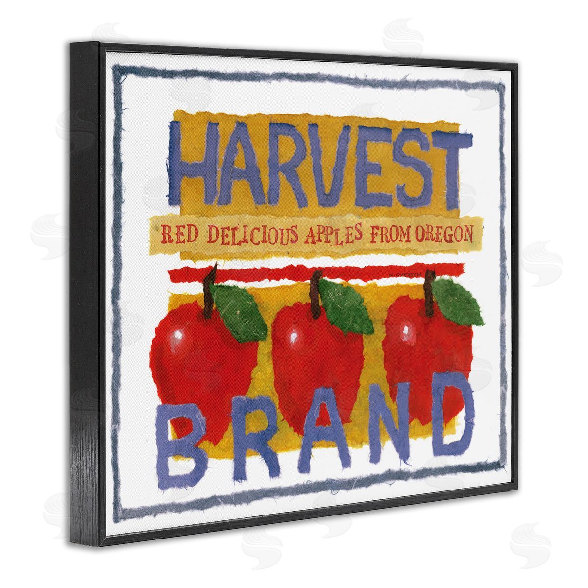 Oregon Harvest Apples Black Frame Print Wall Art, Home Decor by Nancy Overton