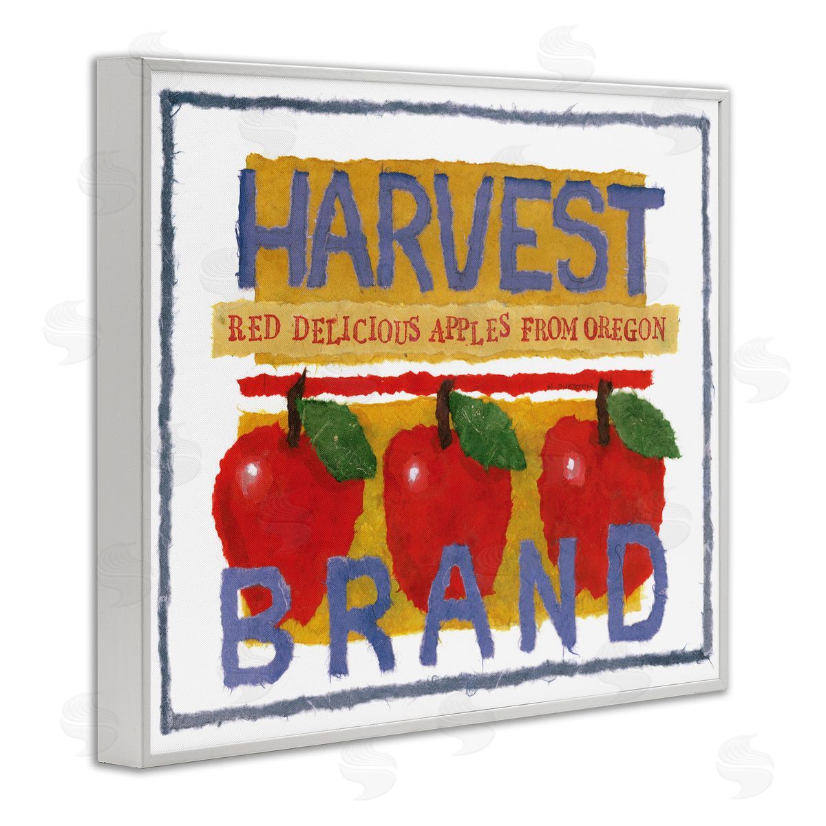 Oregon Harvest Apples White Frame Print Wall Art, Home Decor by Nancy Overton
