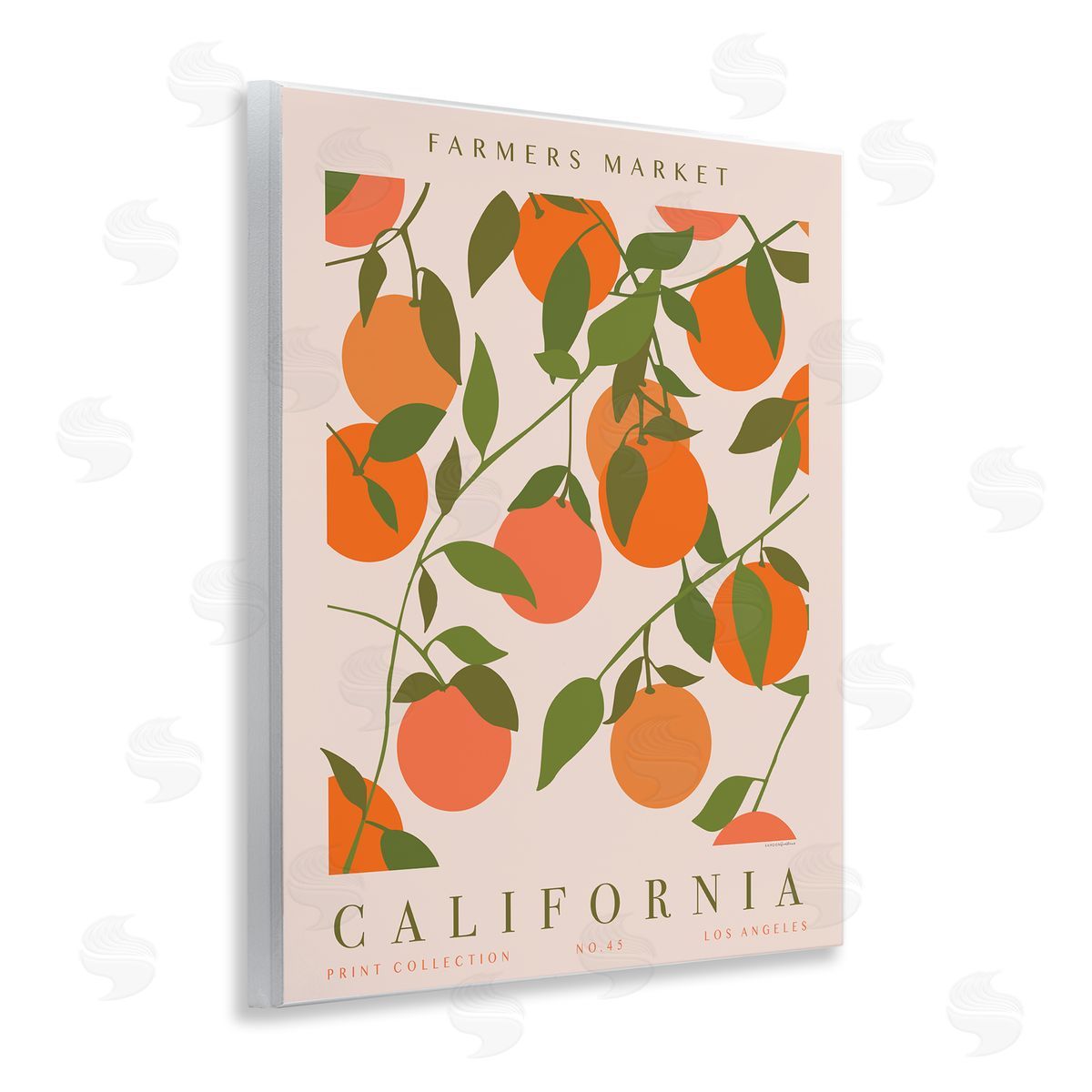 California Farmers Market Wood Plaque Wall Art, Home Decor by Kamdon Kreations