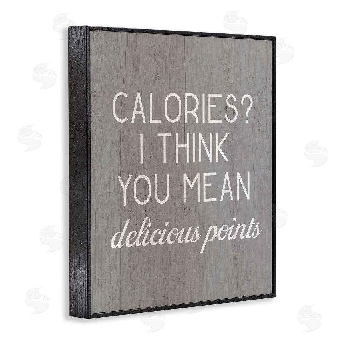 Calories Delicious Points Black Frame Print Wall Art, Home Decor by Stupell Studio