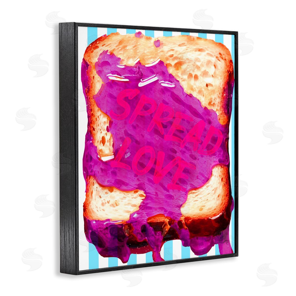 Spread Love Toast Black Frame Print Wall Art, Home Decor by Stupell Studio