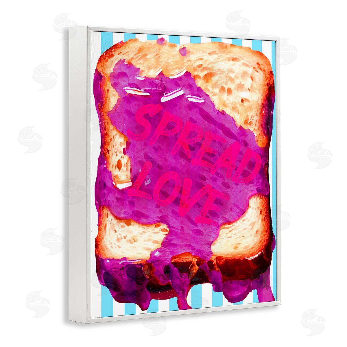 Spread Love Toast White Frame Print Wall Art, Home Decor by Stupell Studio