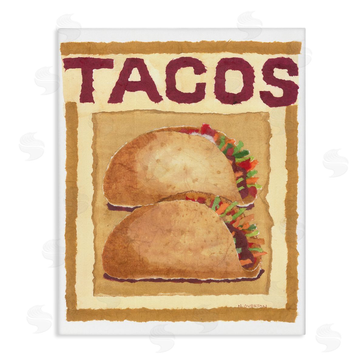Traditional Tacos Duo Canvas Wall Art, Home Decor by Nancy Overton