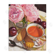 Mardell Schuster | Tea with Peonies and Plums