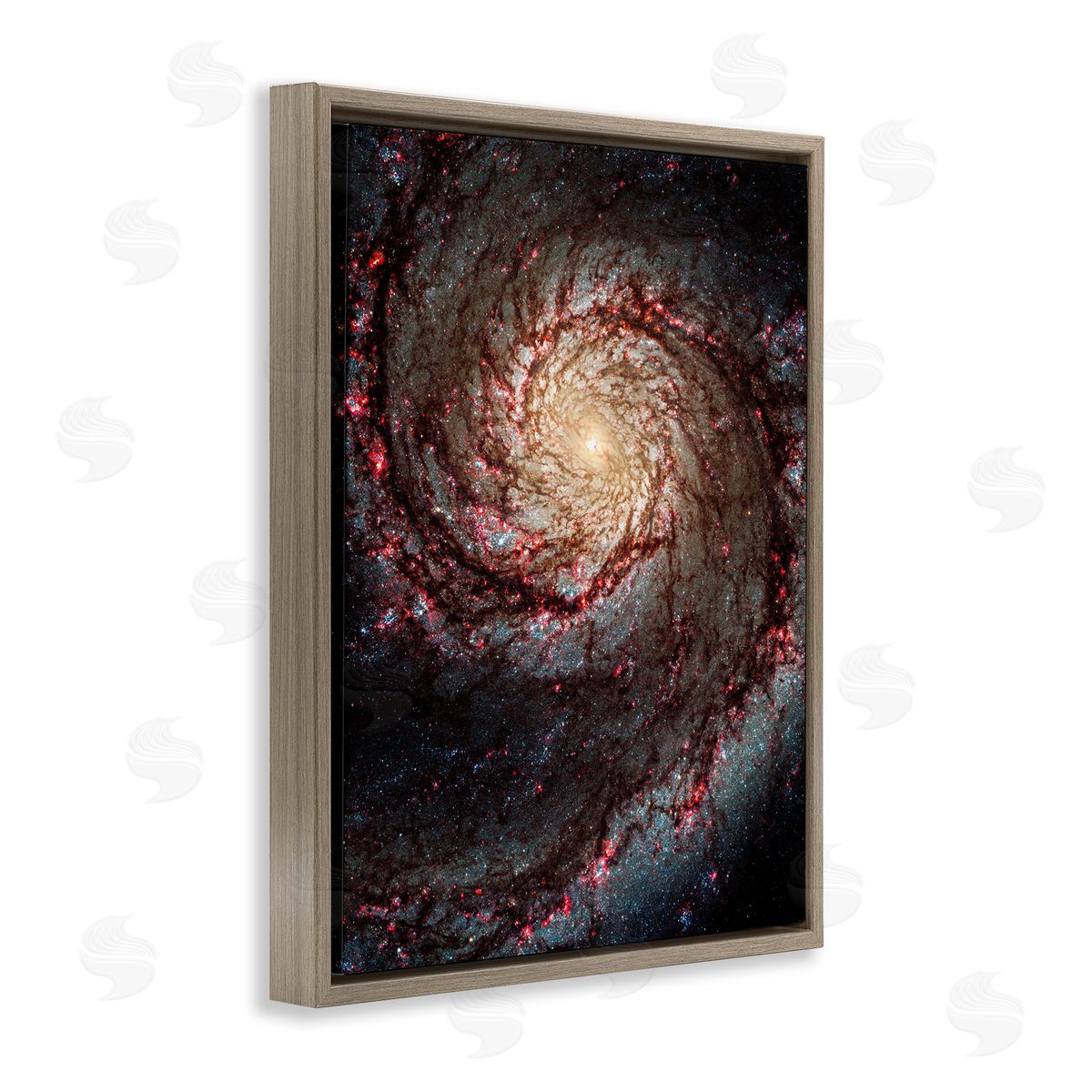 Great Beyond Nebula Brown Floating Frame Canvas Wall Art, Home Decor by Wild Apple Portfolio
