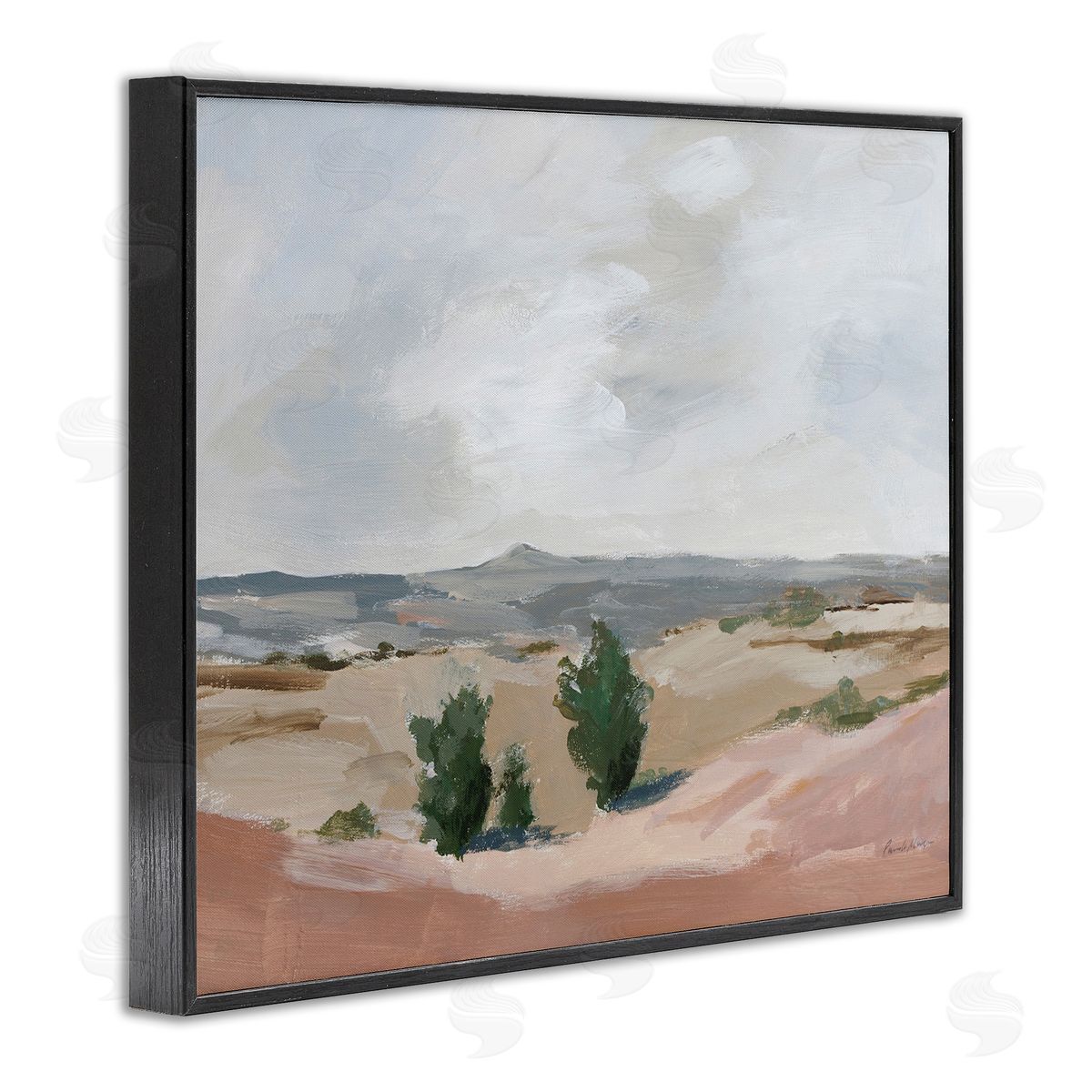 Vast Desert Mountains Black Frame Print Wall Art, Home Decor by Pamela Munger