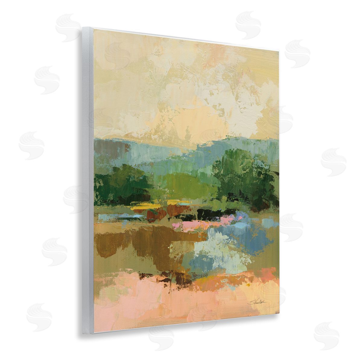 Across The River View Wood Plaque Wall Art, Home Decor by Silvia Vassileva