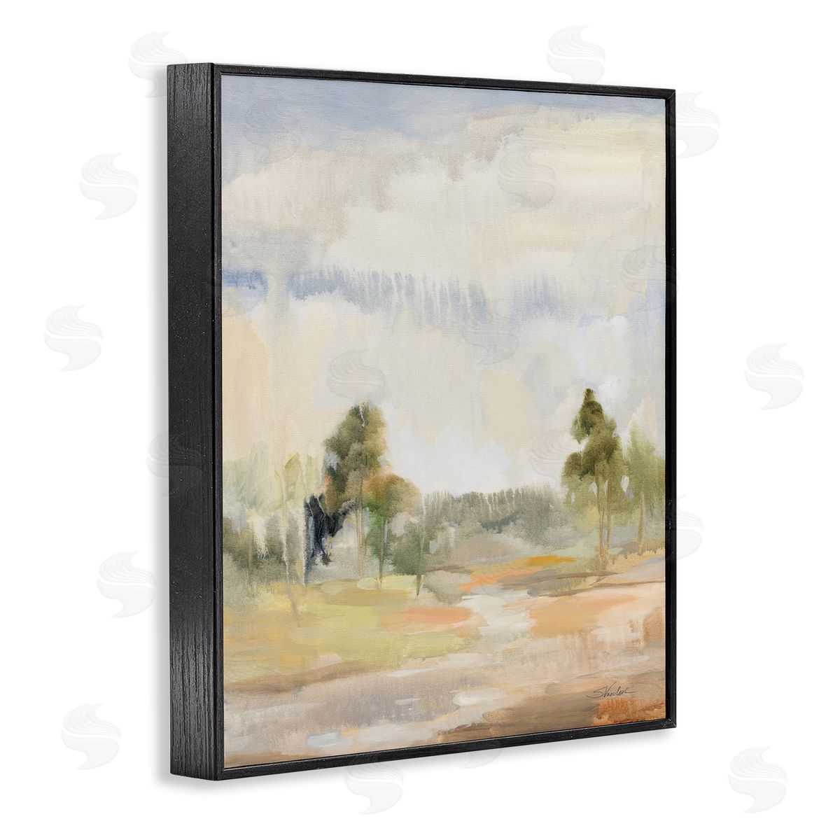 Light Summer Rain Black Frame Print Wall Art, Home Decor by Silvia Vassileva