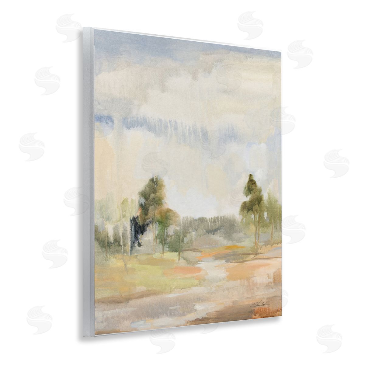 Light Summer Rain Wood Plaque Wall Art, Home Decor by Silvia Vassileva